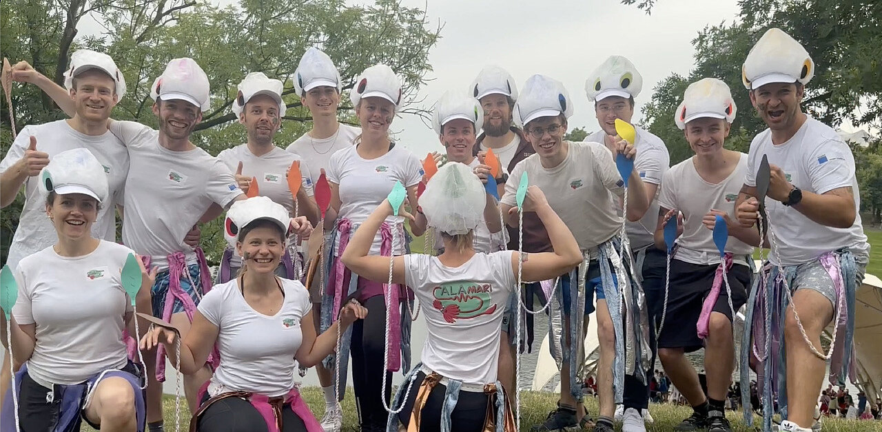 Picture of the News article Riding the Wave: CALAmari Team Makes a Splash at Dragon Boat Race